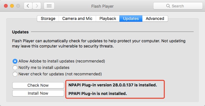 adobe flash player for mac os x latest version